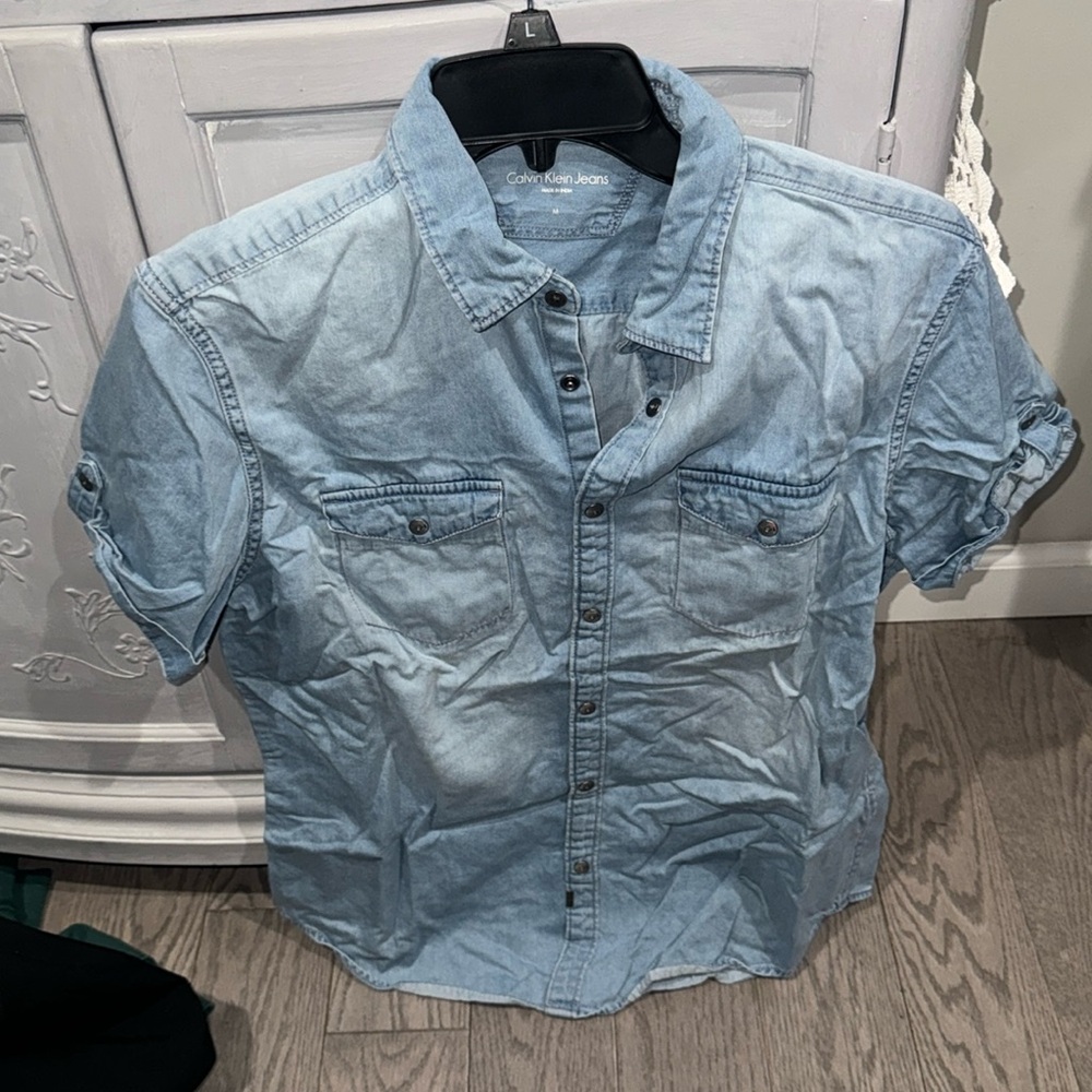 Calvin Klein denim short sleeve